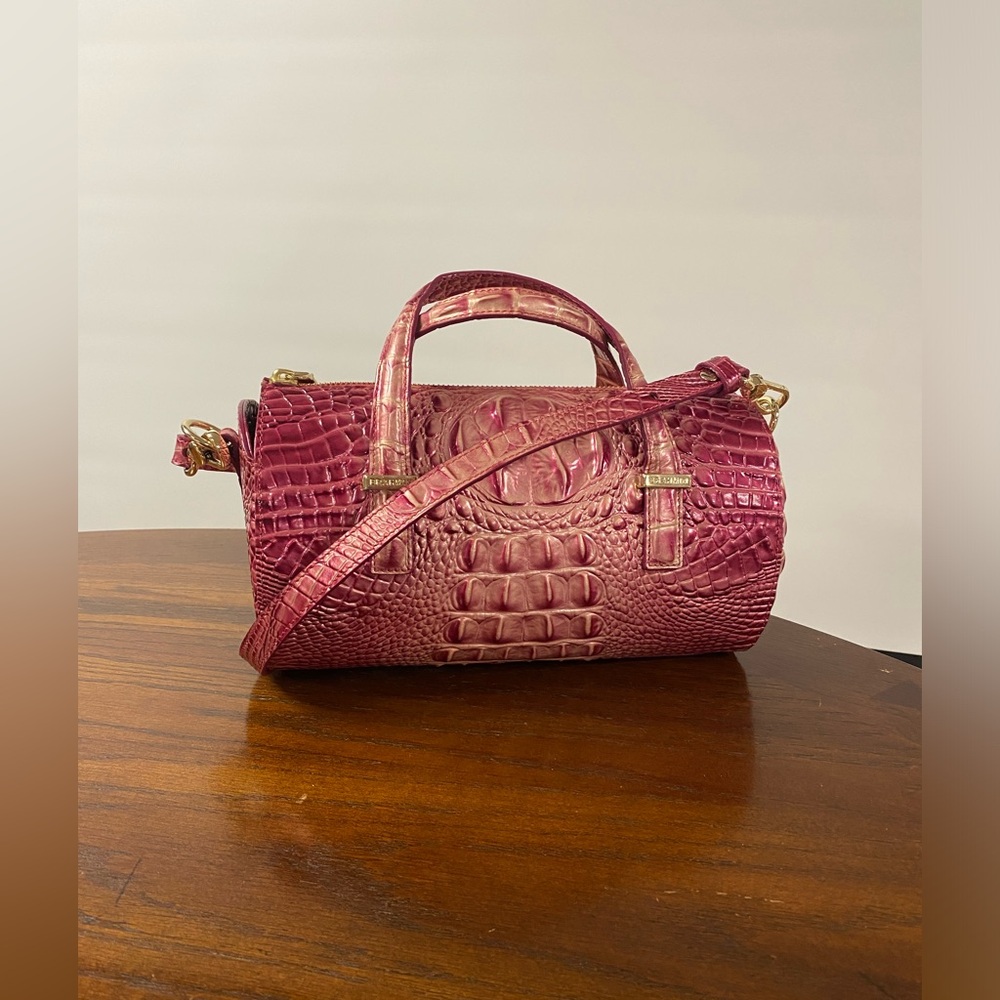 Brahmin Peony Ombré genuine leather bag.